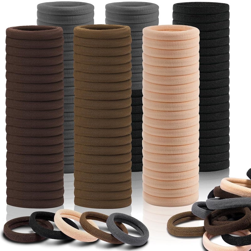 IKOCO 150PCS Hair Ties No Damage for Women, Ouchless Cotton Hair Ties for Thick Hair, Multicolor - Image 1